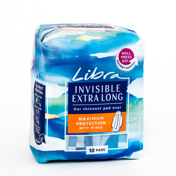 Libra Invisible 10 Pads Extra Long With Wings