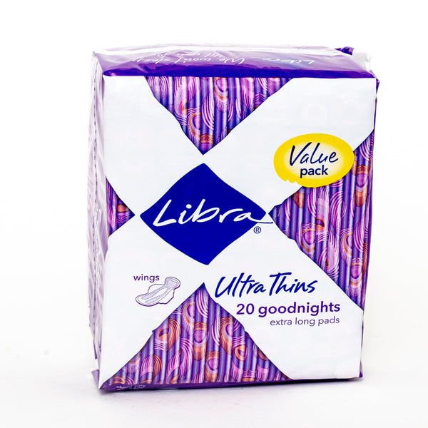 Libra Ultra Thins 20 Goodnights Pads With Wings