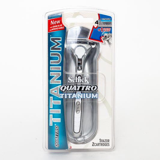 Schick Razor Quatro Titanium + 2 Cartridges