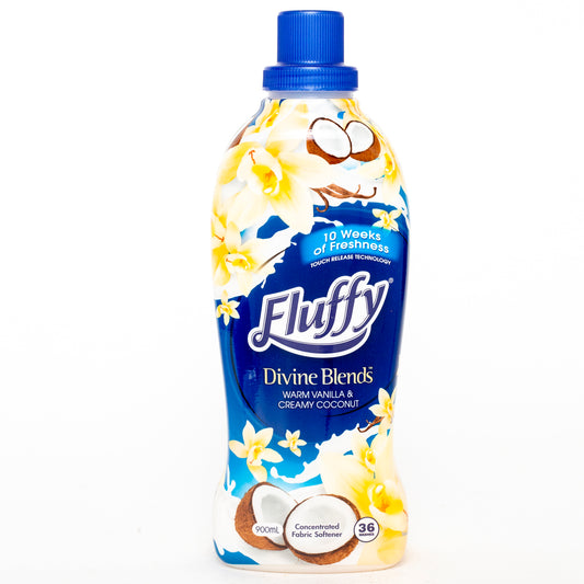 Fluffy Divine Blends Warm Vanilla & Creamy Coconut Fabric Softener 900ml