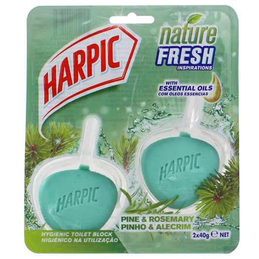 Harpic Hygenic Toilet Block Pine & Rosemary 2 x 40g