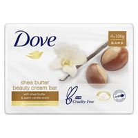 Dove Soap Shea Butter Beauty Cream Bar 4 x 100g