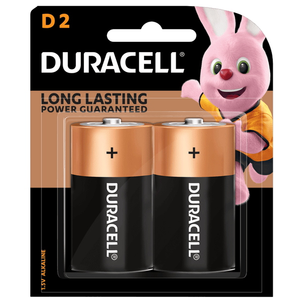 Duracell Alkaline Batteries D 2Pack