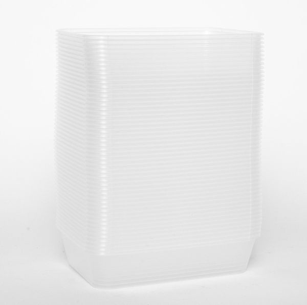 Rectangular Plastic Takeaway Container 650ml 50 Base+50 Lid