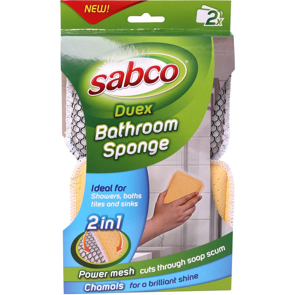 Sabco Duex Bathroom Sponge 2 Pack