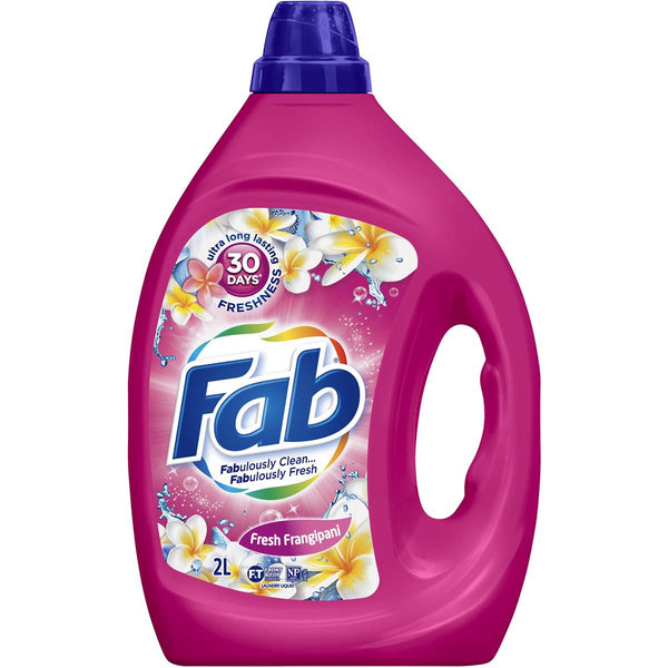 Fab Laundry Liquid F&T Loader Fresh Frangipani 2L
