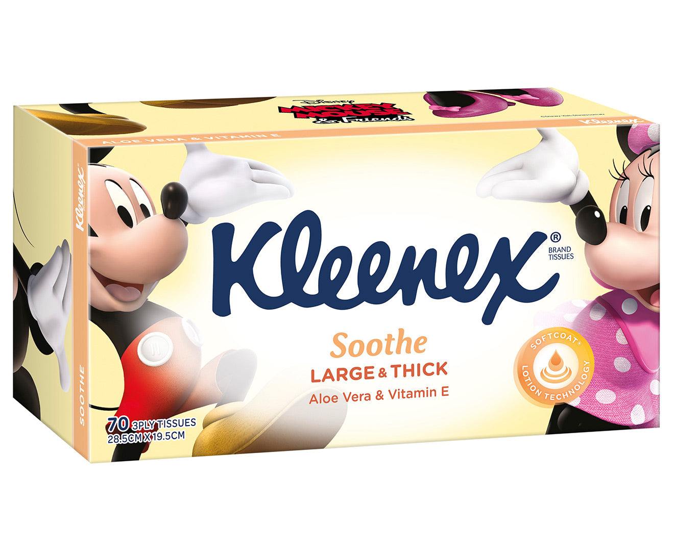 Kleenex Large & Thick Aloe Vera & Vitamin E 70 3 Ply Tissues