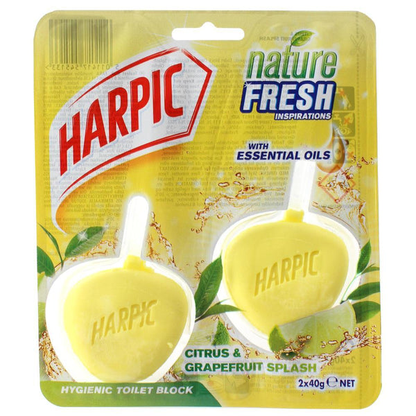 Harpic Hygenic Toilet Block Citrus & Grapefruit 2 x 40g