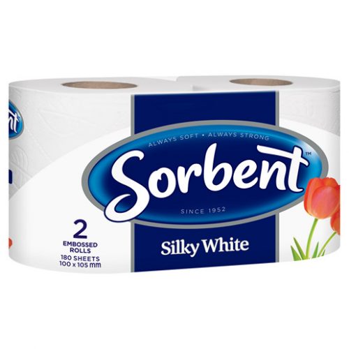 Sorbent Toilet Tissue Silky White 2 Rolls