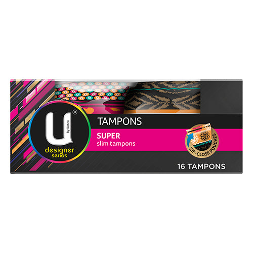 U By Kotex Designer Series Super Slim Tampons 16 Pack