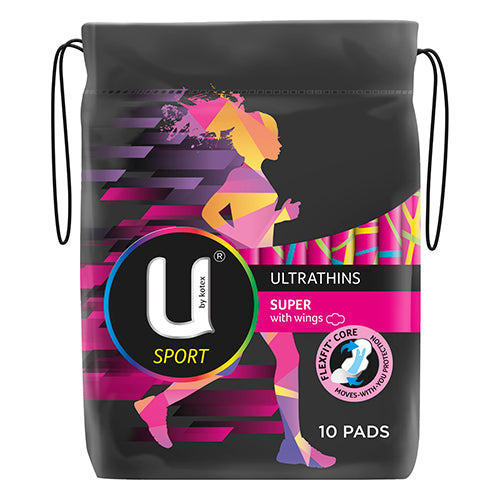 U By Kotex Sport Ultrathin Super With Wings 10 Pads