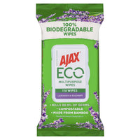 Ajax Eco Multipurpose Wipes Lavender & Rosemary 110 Pack