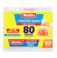 Multix Freezer Bags Easy Tear Off 80 Medium 35cm x 25cm