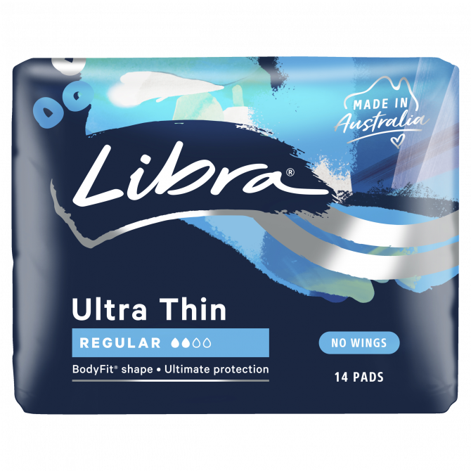 Libra Ultra Thins 14 Regular Pads No Wings