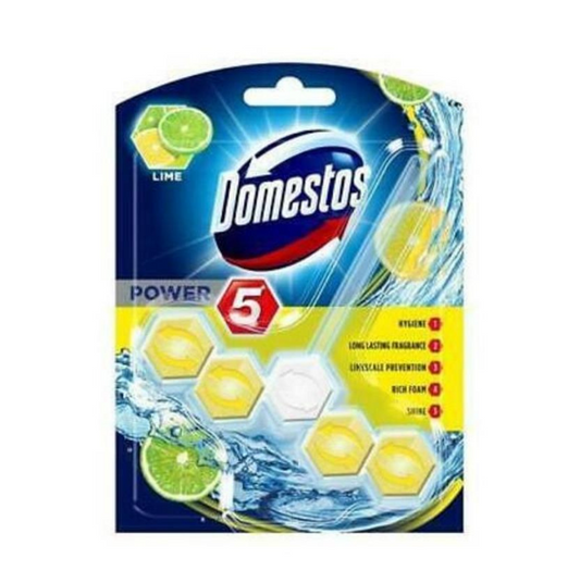 Domestos Power 5 Toilet Block Lime 55g