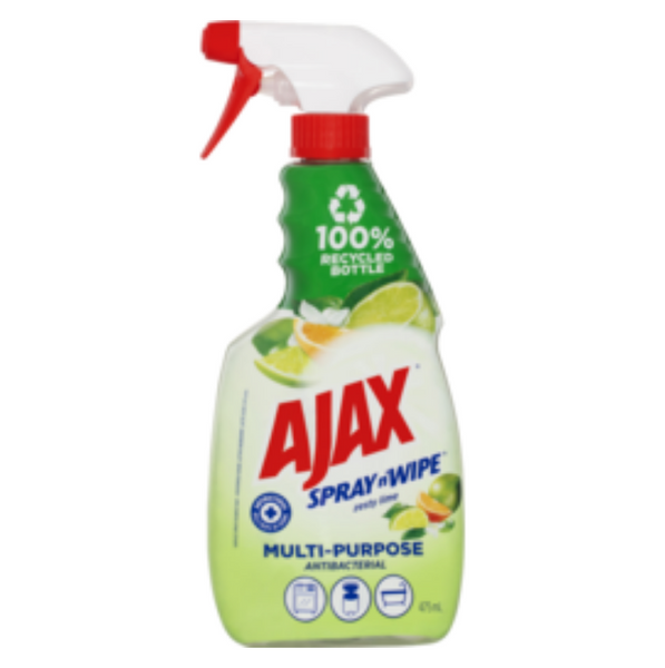 Ajax Spray N' Wipe Zesty Lime Multi-Purpose Antibacterial 475 ml
