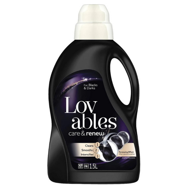 Lovables Care & Renew Laundry Liquid For Blacks & Darks 1.5L