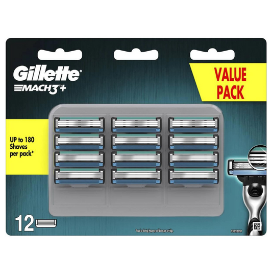 Gillette Mach3+ Razor Blades 12 Cartridge