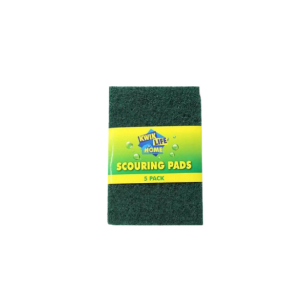 Kwik Life Home Scouring Pads 5 Pack 10cm x 15cm