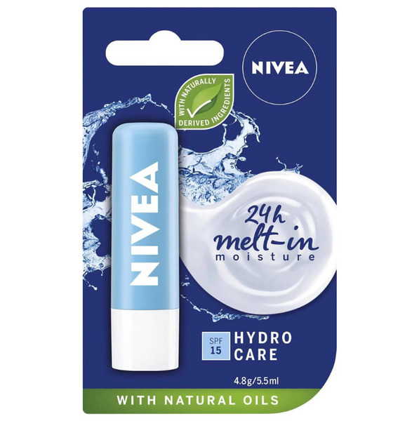 Nivea Hydro Care Caring Lip Balm With Natural Oils 4.8g