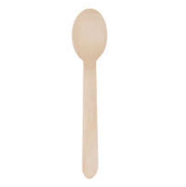 B/F 160mm Wooden Spoon 50 Pieces