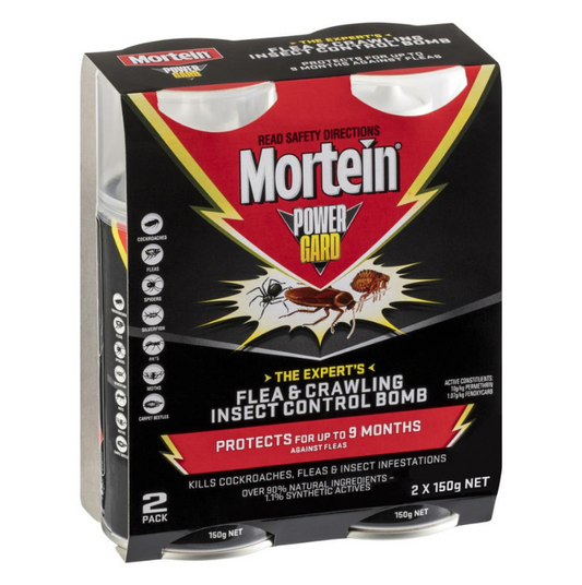 Mortein Powergard Flea & Crawling Insect Control Bomb 2 X 150g