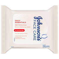 Johnson's Daily Essentials Refreshing For Normal Skin 25 Wipes