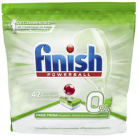 Finish Powerball Wrapper Free 0% Dishwasher 42 Tablets