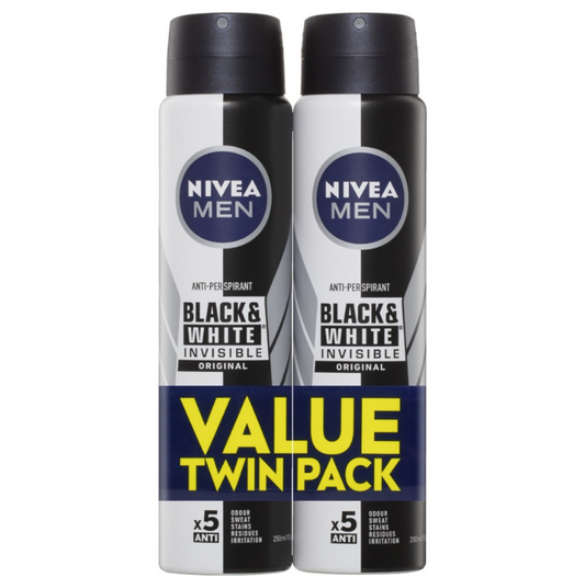 Nivea Men Anti-Perspirant Black & White Invisible Original 2 x 250ml