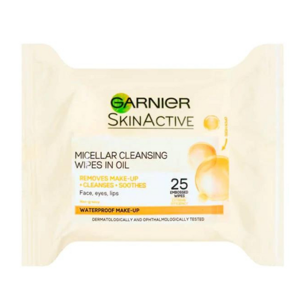 Garnier Skinactive Micellar Cleansing Wipes In Oil Pk 25