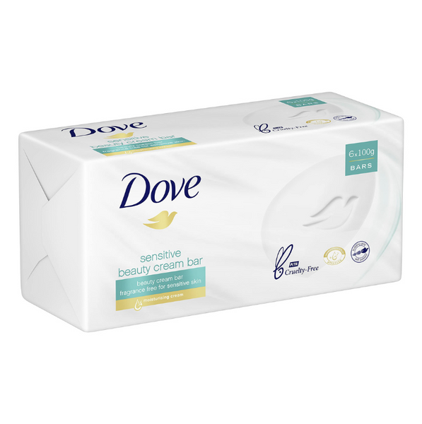 Dove Soap Sensitive Beauty Cream Bar 6 x 100g
