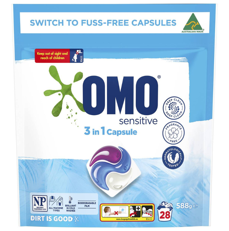 Omo Bio Sensitive Purchase Omo Sensitive 3 In 1 Capsule 28 Pack Online | JWN Shop