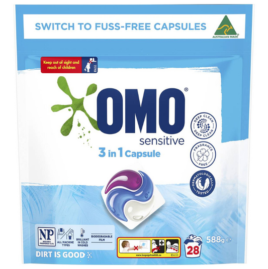 Omo Sensitive 3 In 1 Capsule 28 Pack