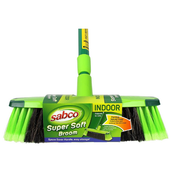 Sabco Super Soft Indoor Broom Extendable Handle