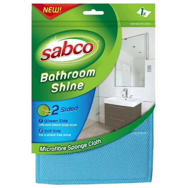 Sabco Bathroom Shine Microfibre Sponge Cloth I Pack