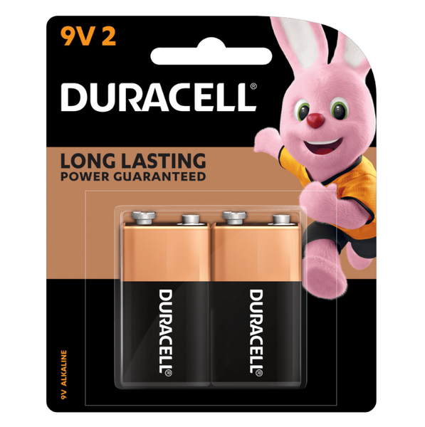 Duracell Alkaline Batteries 9V 2Pack