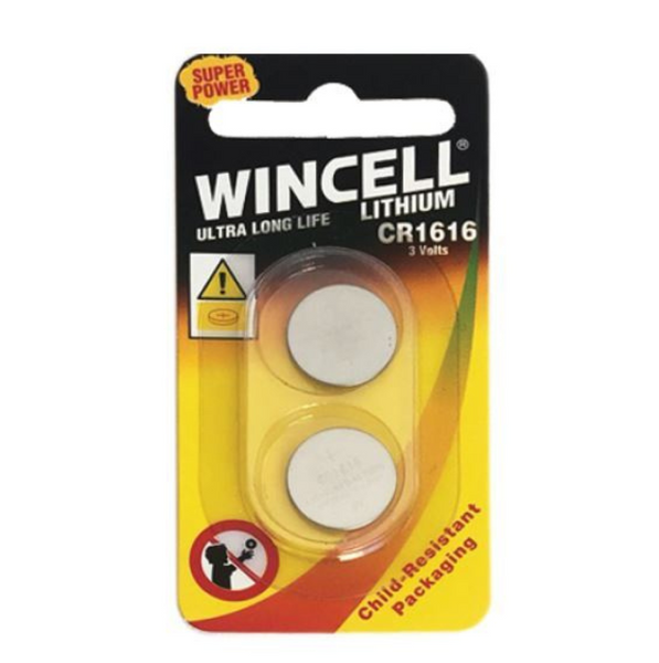 Wincell Batteries Lithium CR1616 3 Volts 2Pack