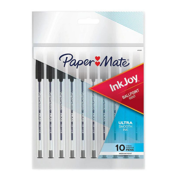 Paper Mate Inkjoy 100 Ballpoint Pens Black 10 Pack