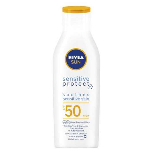 Nivea Sun Sensitive Protect Sunscreen Lotion SPF 50 High 200ml