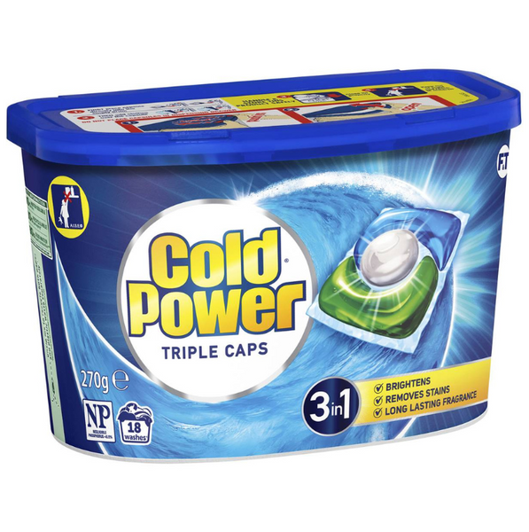 Cold Power Laundry Liquid Capsules 18 Pack
