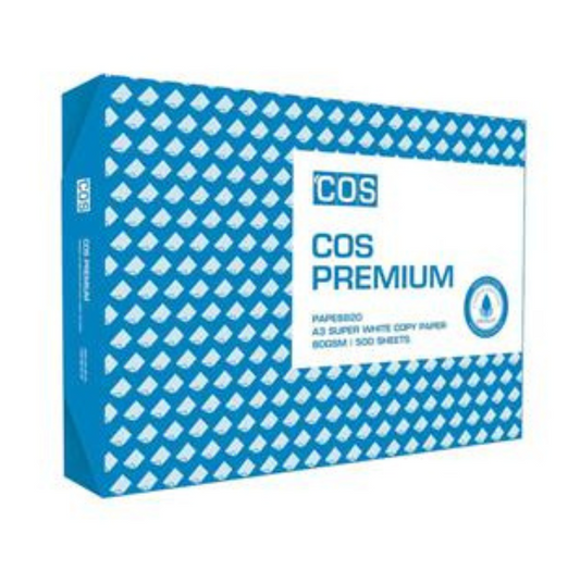 Cos Premium A4 Super White Copy Paper 80Gsm 500 Sheets