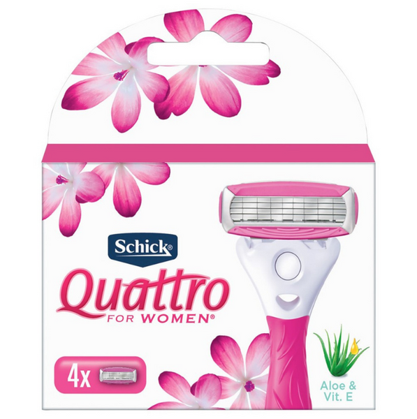 Schick Quattro For Women 4 Ultra-Thin Blades 4 Pack