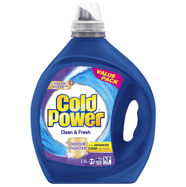 Cold Power Laundry Liquid Clean & Fresh Odour Fighter 3.6L