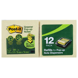 Post-It Greener Notes Refills 76mm x 76 mm 12 x 100 Pack