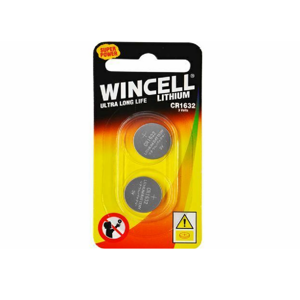 Wincell Batteries Lithium CR1632 3 Volts 2Pack