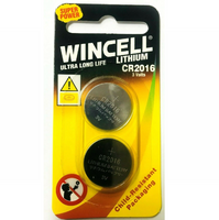 Wincell Batteries Lithium CR2016 3 Volts 2Pack