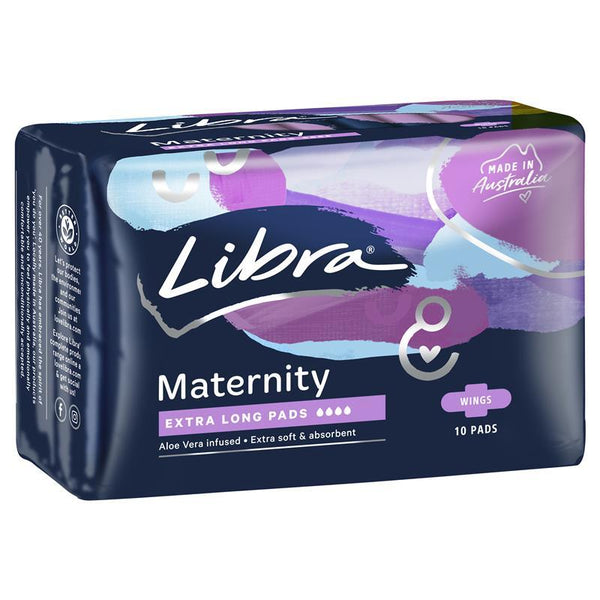 Libra Maternity 10 Extra Long Pads With Wings