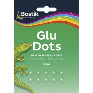 Bostik Glu Removable Sticky Dots Clear