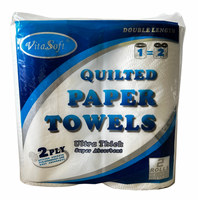 Vita Soft Quilted Paper Towels Double Length 2 Ply 120 Sheets 2 Rolls