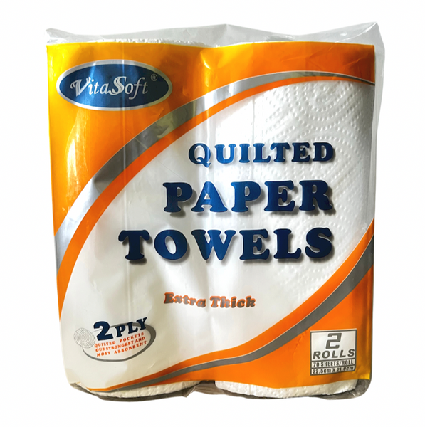 Vita Soft Quilted Paper Towels Extra Thick 2 Ply 70 Sheets 2 Rolls